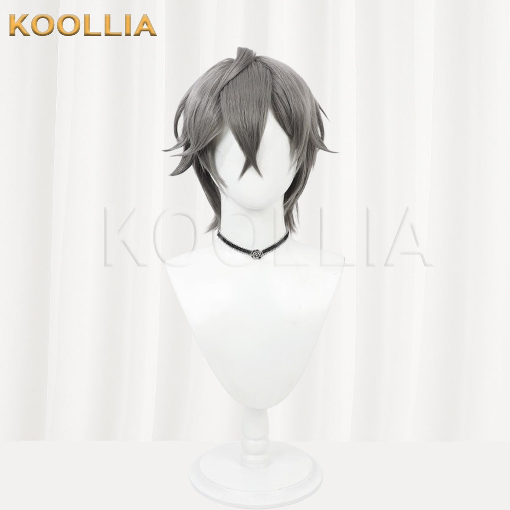 Zenless Zone Zero Protagonist Zhe Dark Gray Textured Spiky Short Basic Wig