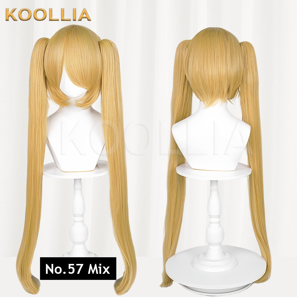 All-purpose Wig Hatsune Miku Twintails With Tiger Mouth Clip