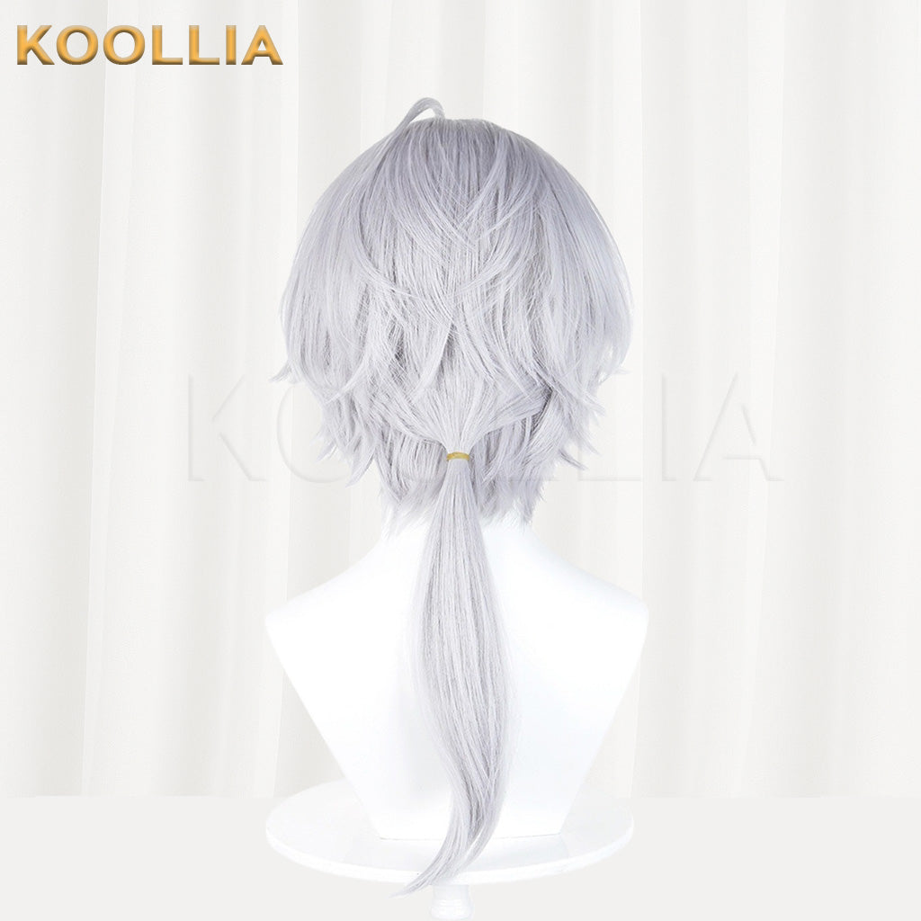 Arknights Endfield Adasil Silver Gray Layered Ponytail Basic Wig