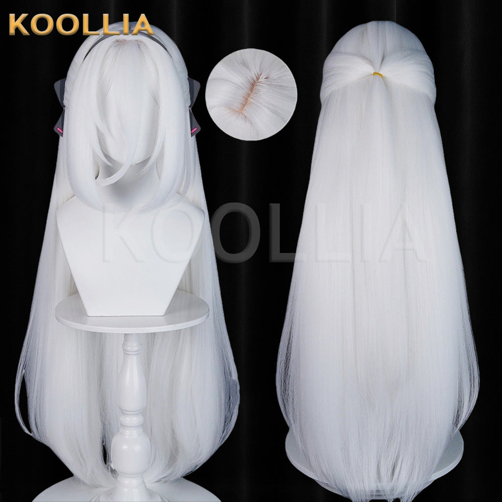 Blue Archive Key Pure White Basic Wig