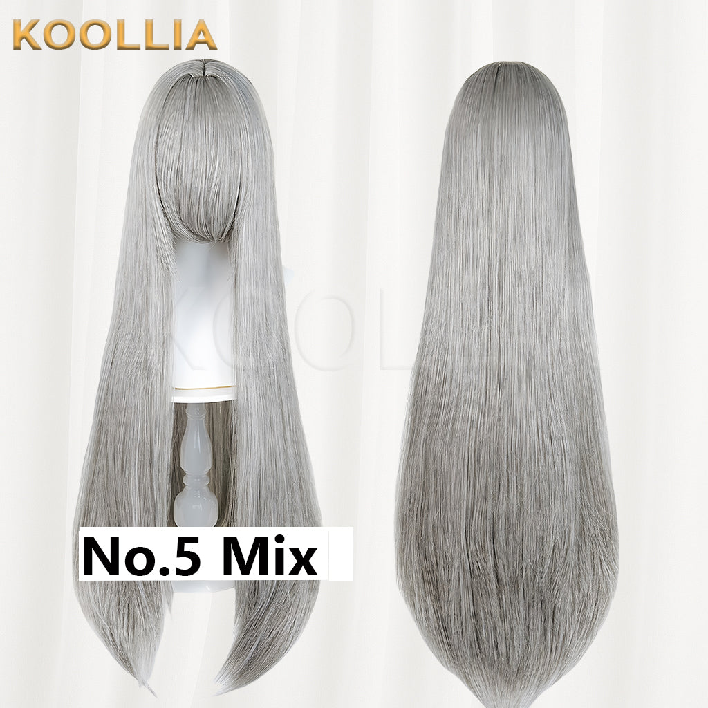 Thickened All-purpose 100cm High Temperature Root Boost Basic Wig with Scalp Top (Around 600g)