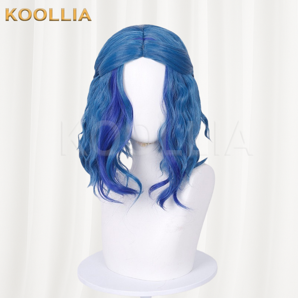 Titans Raven Blue Violet Ombre Wavy Basic Wig