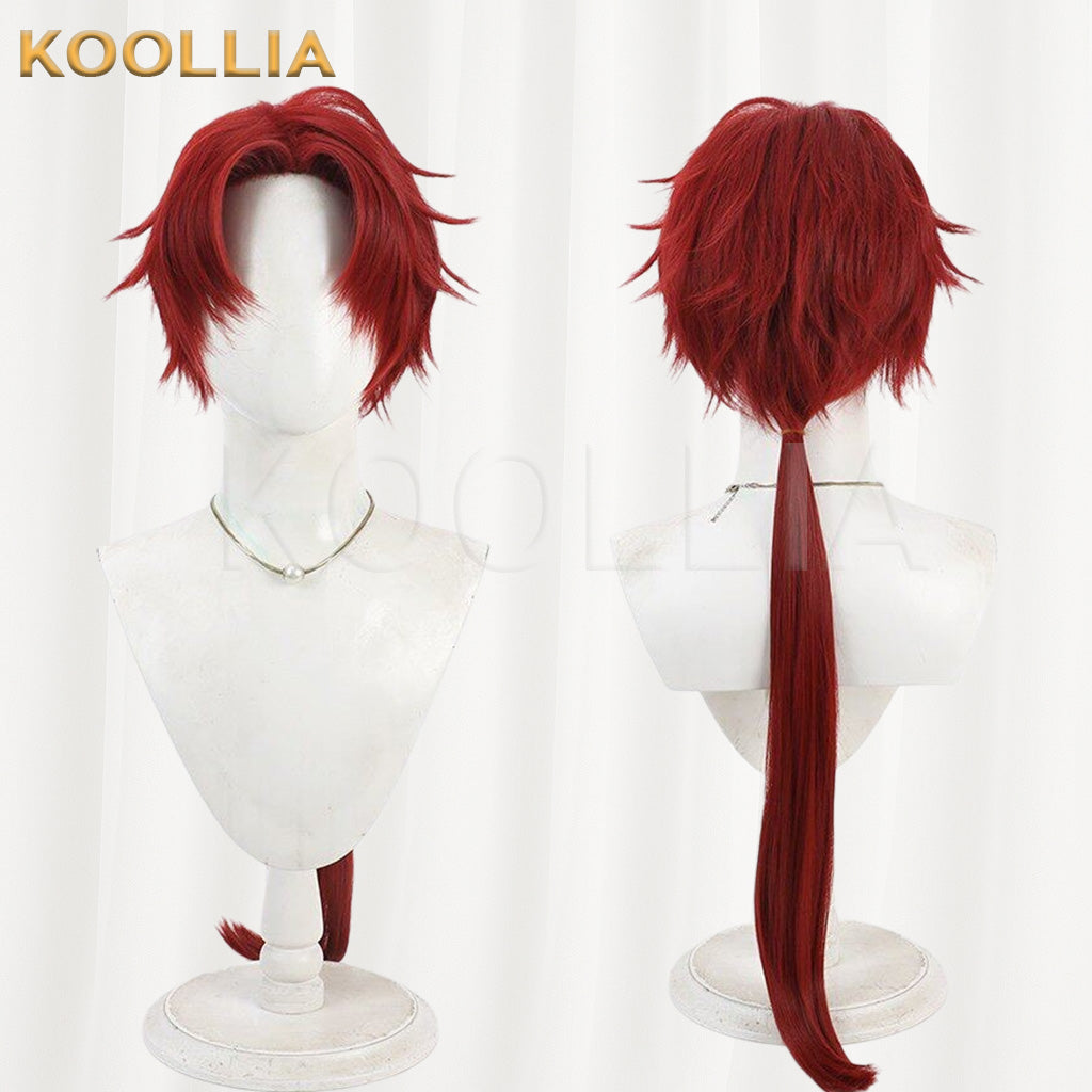 Touken Ranbu Tonbokiri Bright Red Basic Wig