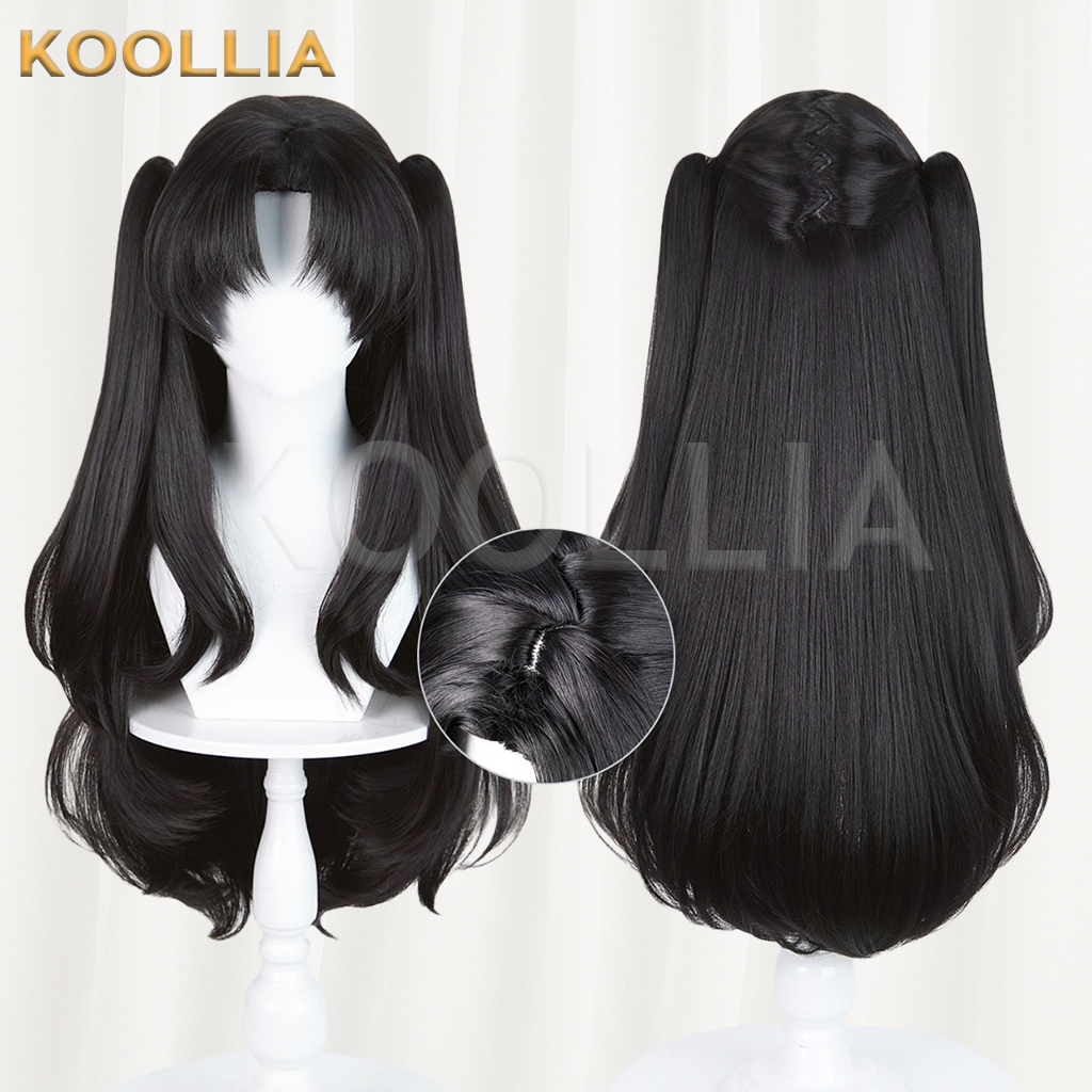 Honkai: Star Rail Rin Tohsaka Solid Matte Black Basic Wig