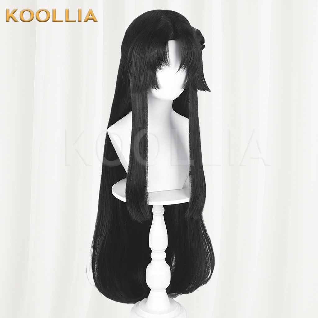 Neverness to Everness Xun Solid Matte Black Basic Wig