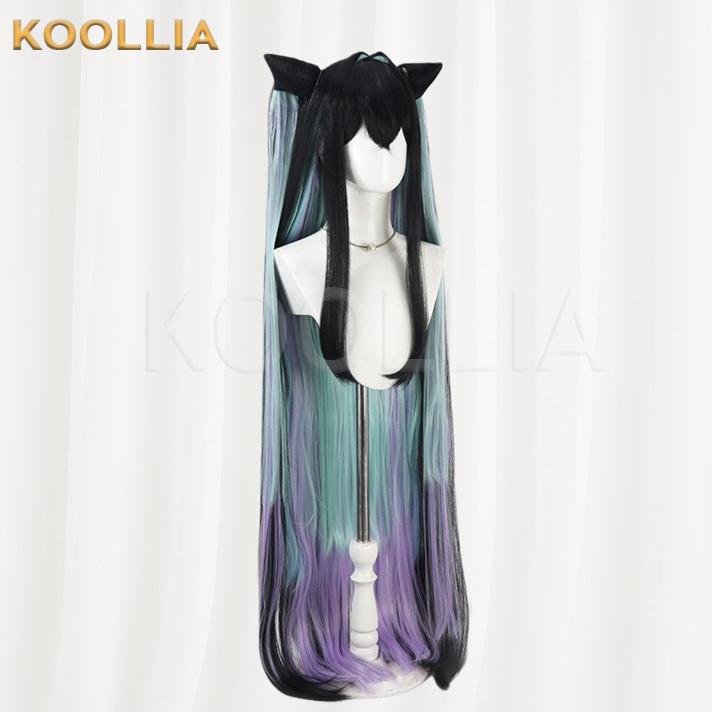 NIKKE Little Mermaid Black Gradient Double Ponytail Basic Wig