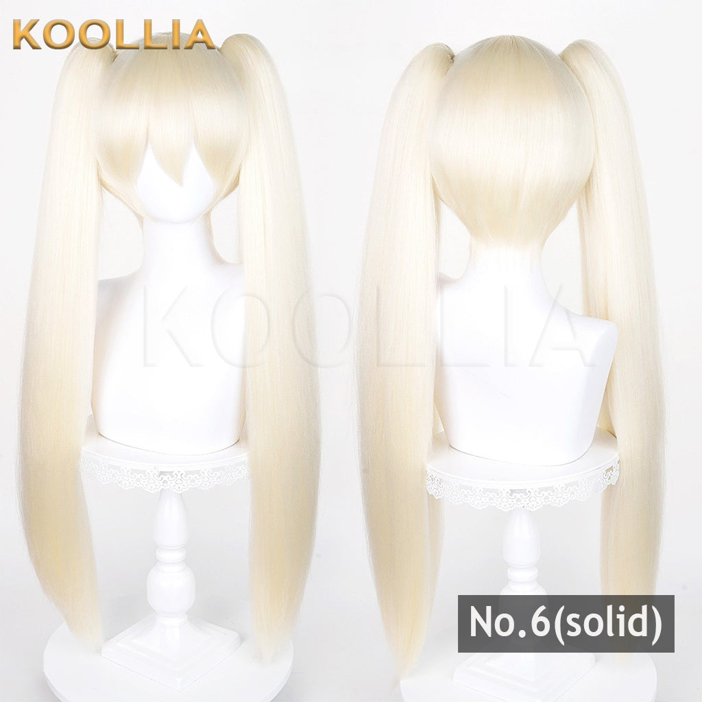 All-purpose 80cm Thick Fluffy Corn Fiber Twin Ponytails with Tiger Mouth Clips