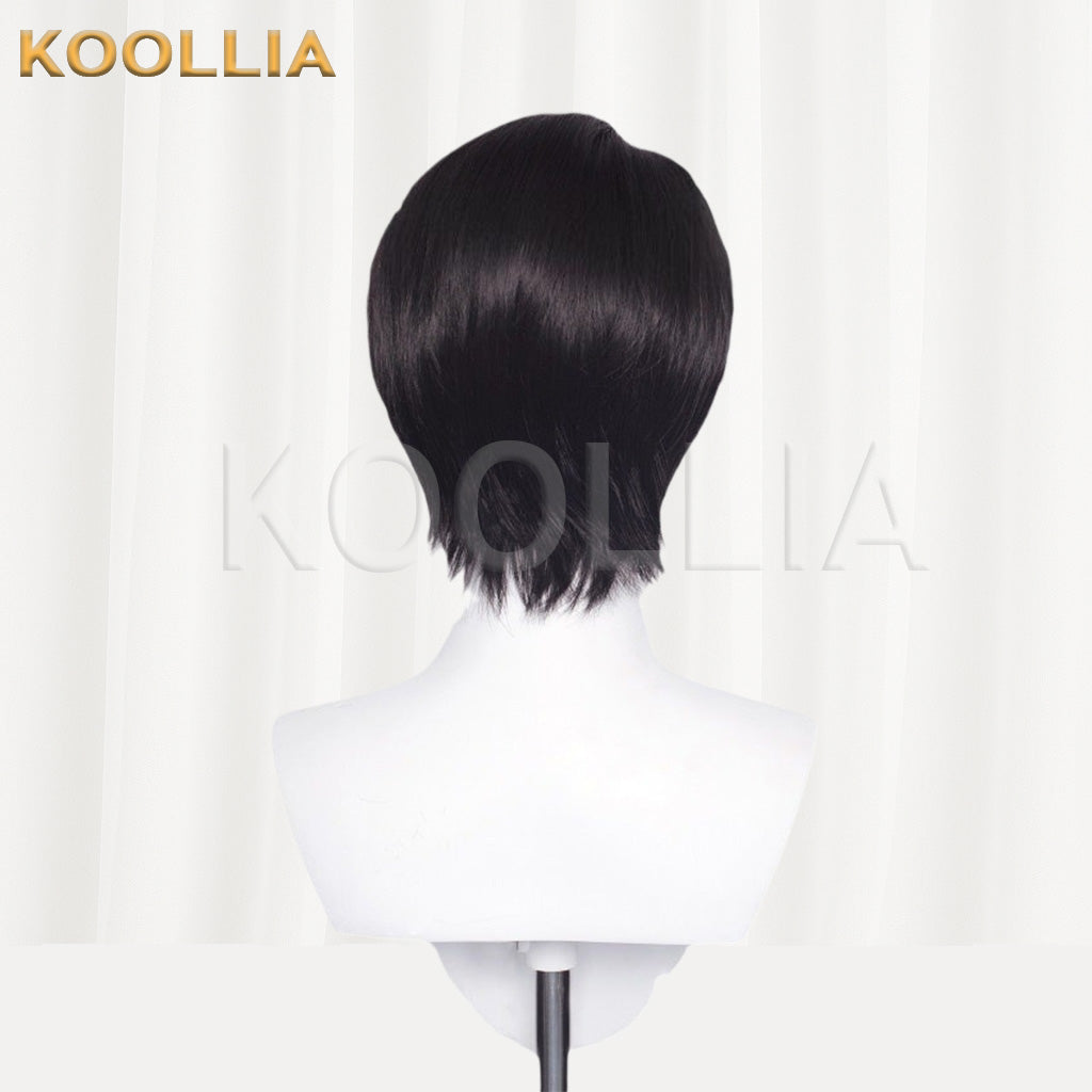 Jujutsu Kaisen Yuta Okkotsu Jet Black 3:7 Parted Short Basic Wig