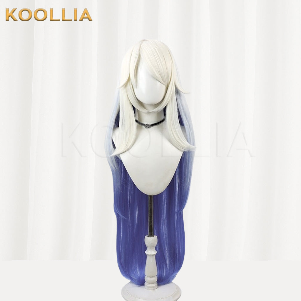 Hazbin Hotel Emily White to Blue Gradient Basic Wig