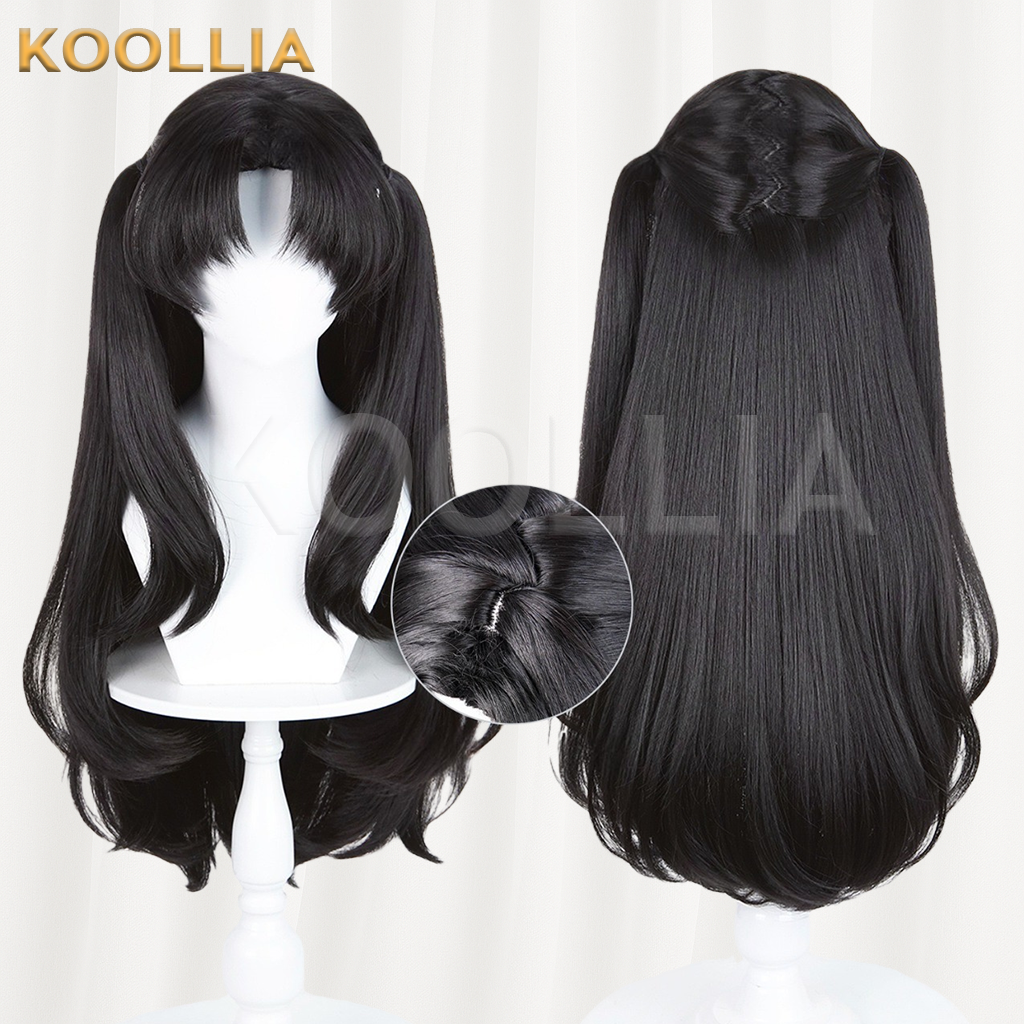Honkai: Star Rail Rin Tohsaka Solid Matte Black Basic Wig
