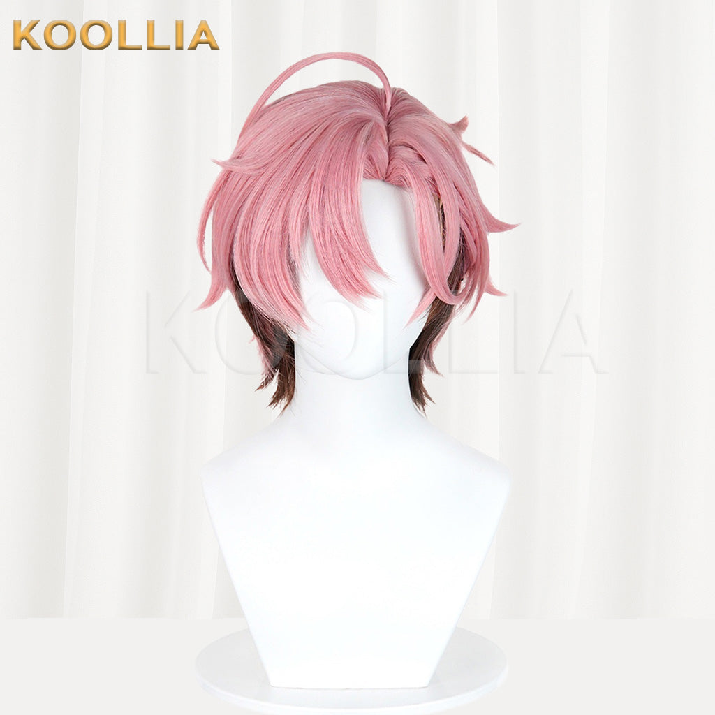 Ensemble Stars Kuon Tamami Pink Brown Gradient Spiky Short Basic Wig