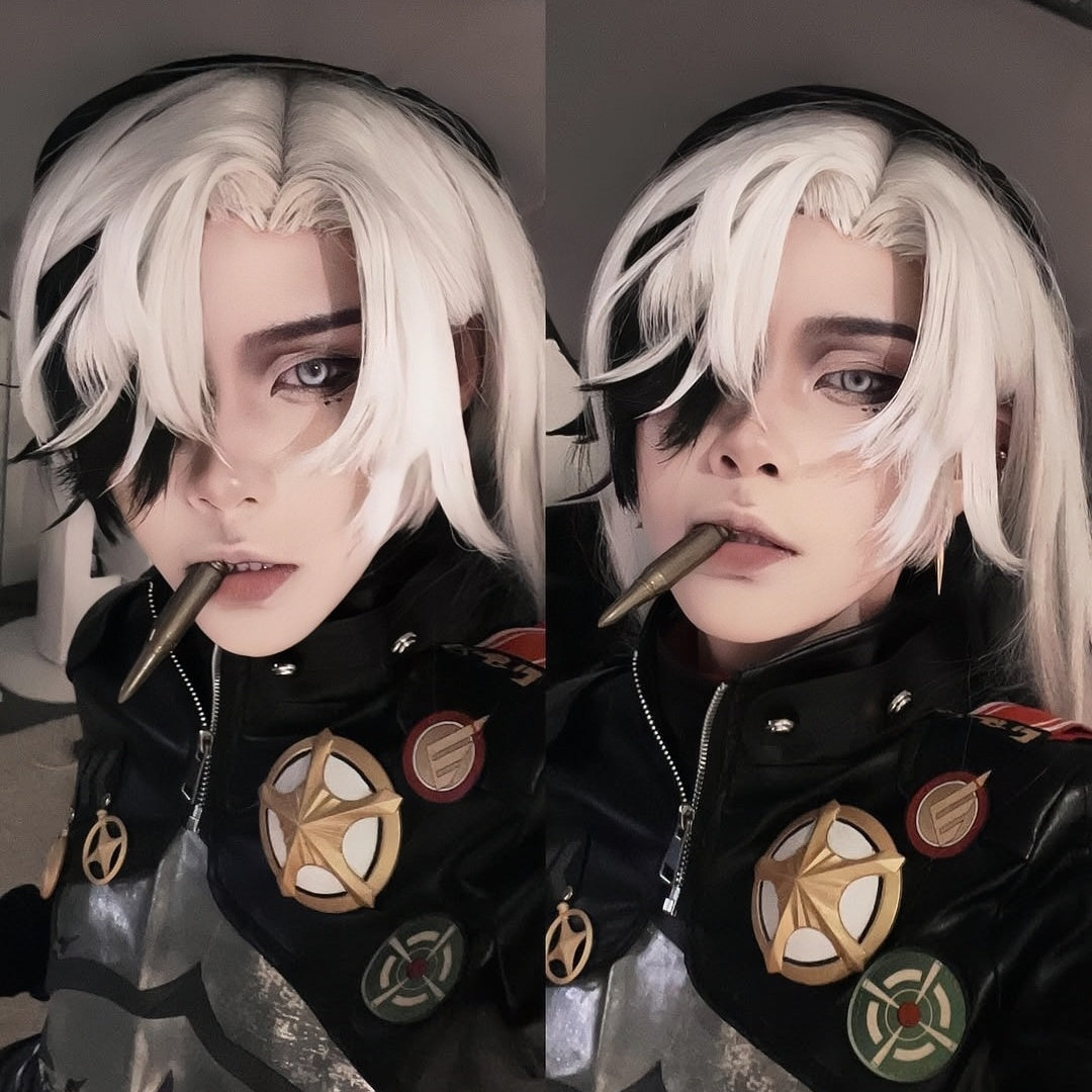 Honkai: Star Rail Boothill Long Black White Hair Basic Wig