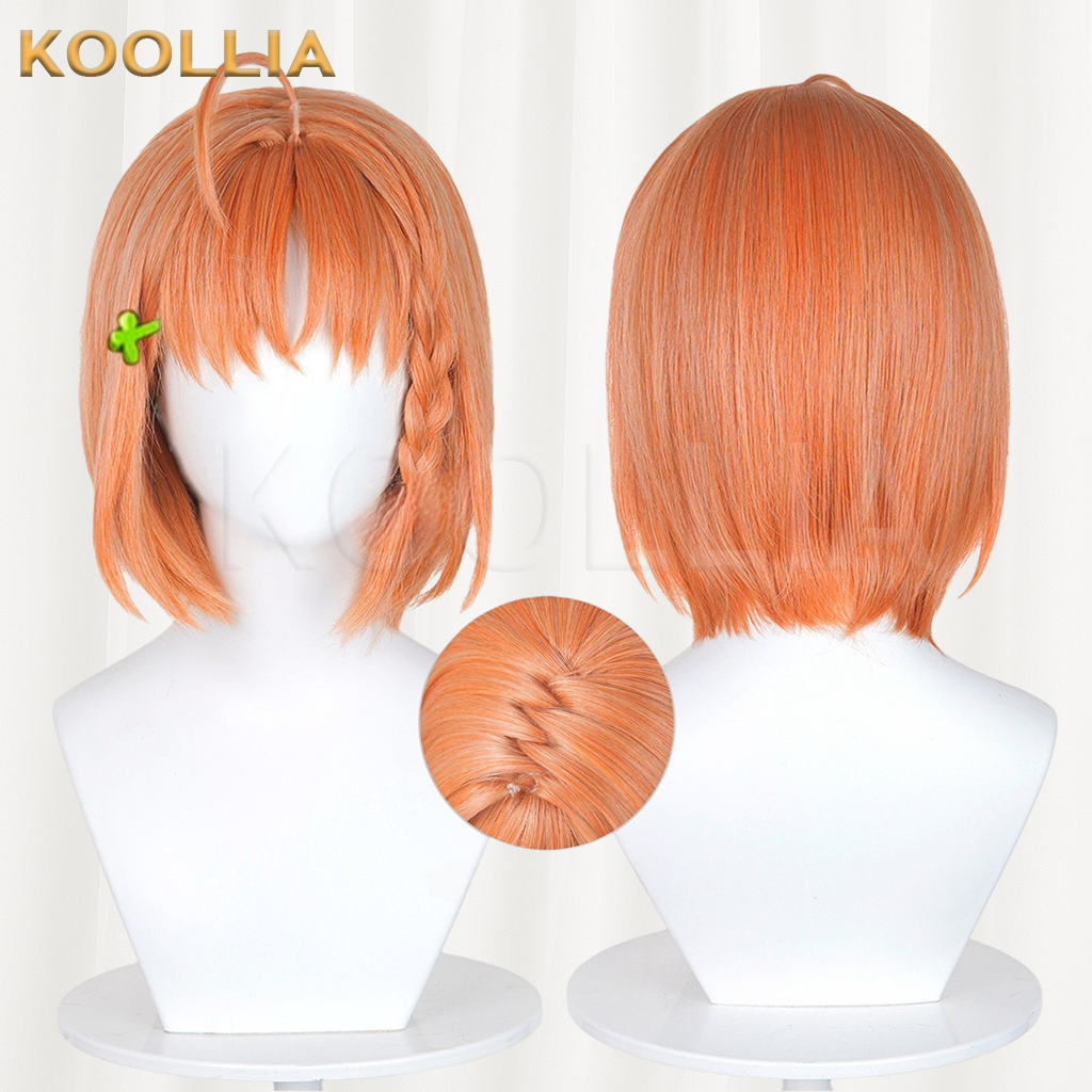 LoveLive Sunshine Chika Takami Warm Orange Bob Basic Wig