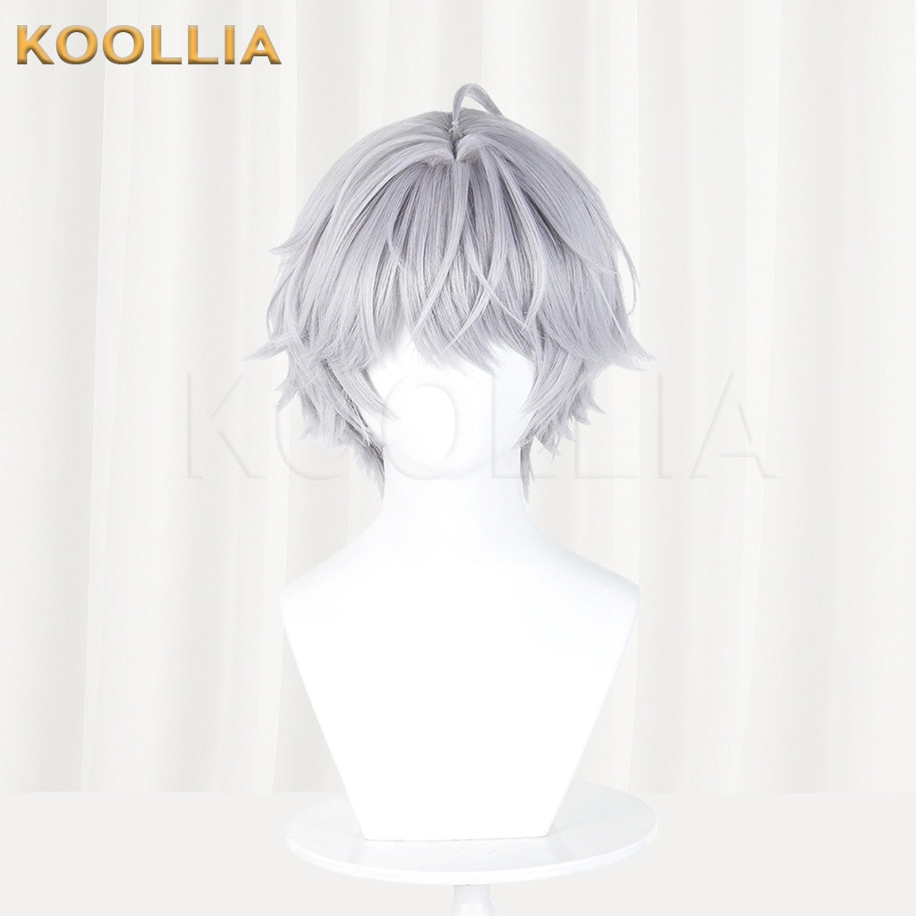 Arknights Endfield Adasil Silver Gray Layered Ponytail Basic Wig