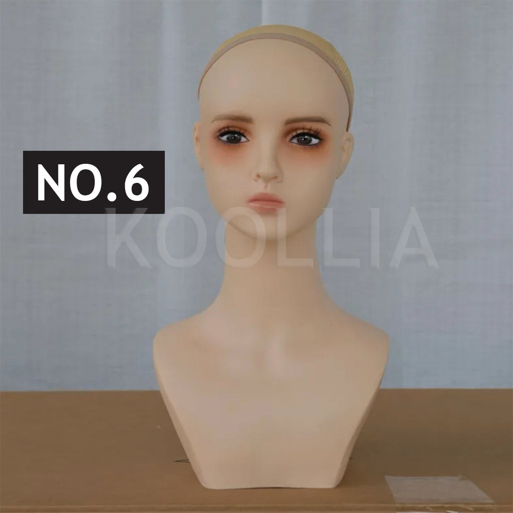 Realistic PVC Mannequin Head – Insertable Practice Head for DIY Makeup & Hairstyling Pin Work Wig Stylist Tools