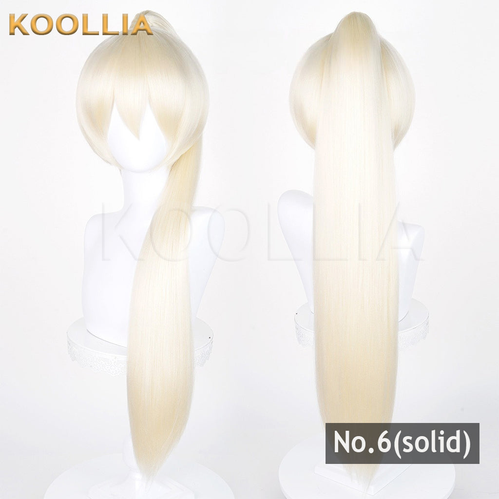 All-purpose 80cm Thick Fluffy Corn Fiber Ponytail with Tiger Mouth Clip
