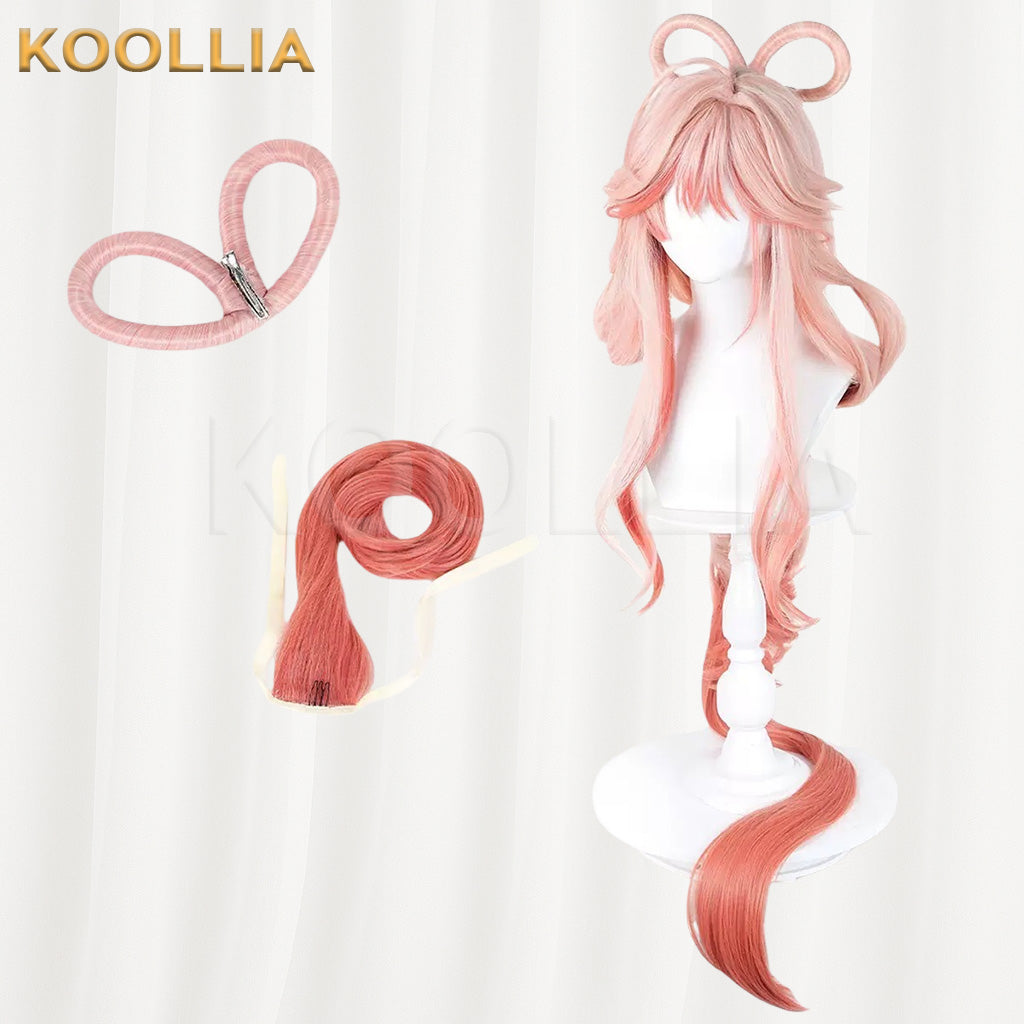 Arknights Asuka Haruka Pink‑Orange Gradient Basic Wig