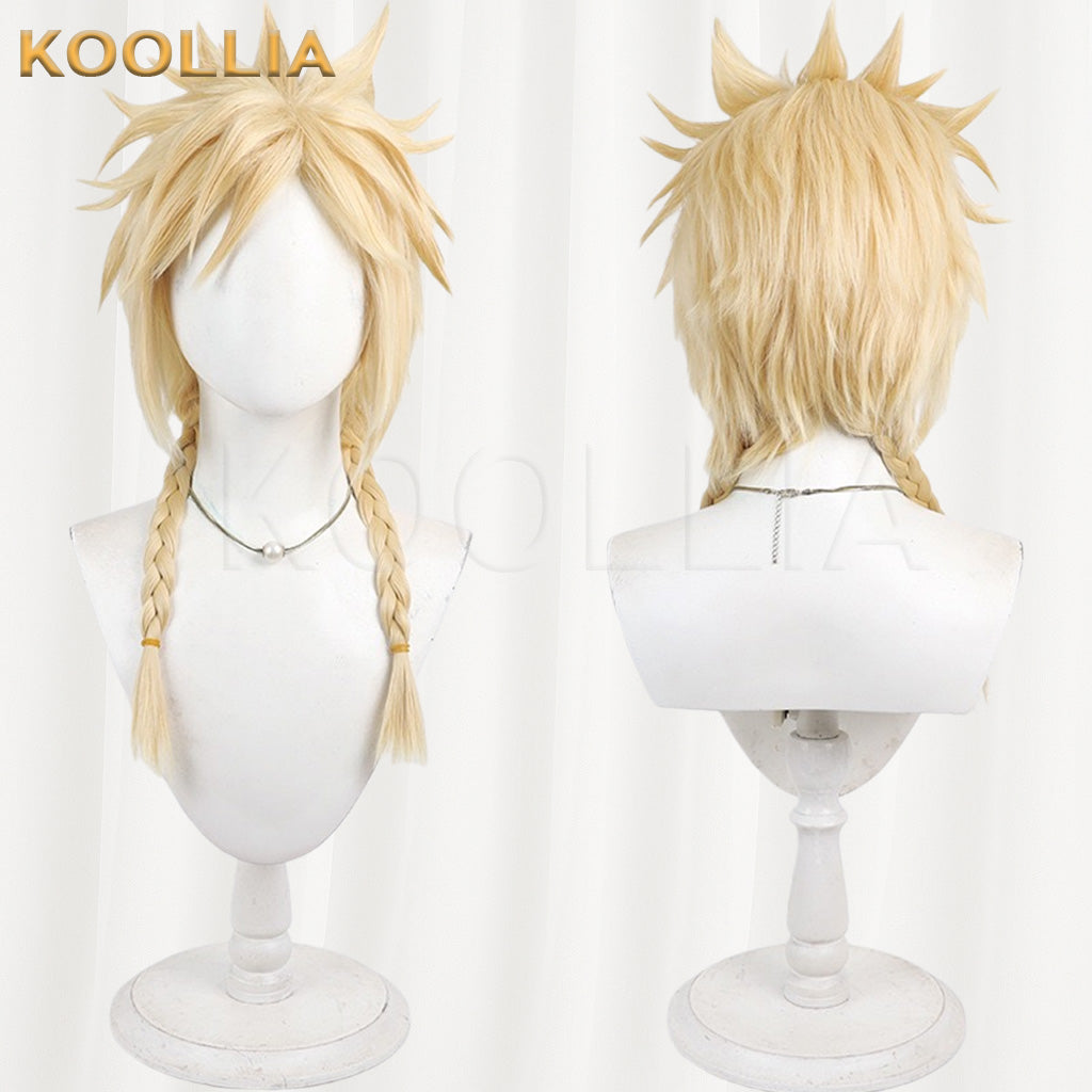 Final Fantasy VII Cloud Strife Pure Light Gold Spiky Basic Wig