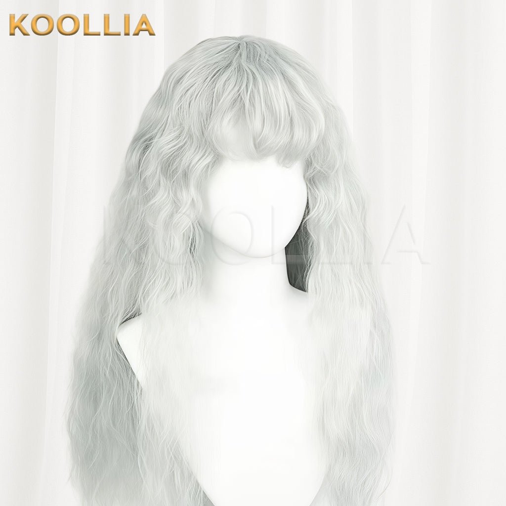 Griffith Longo Cabelo Branco Peruca Básica