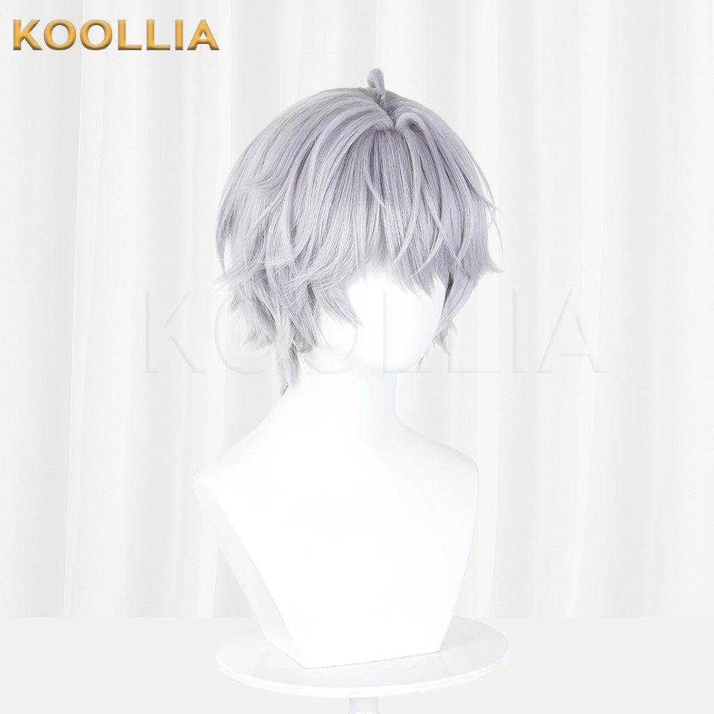 Arknights Endfield Adasil Silver Gray Layered Ponytail Basic Wig