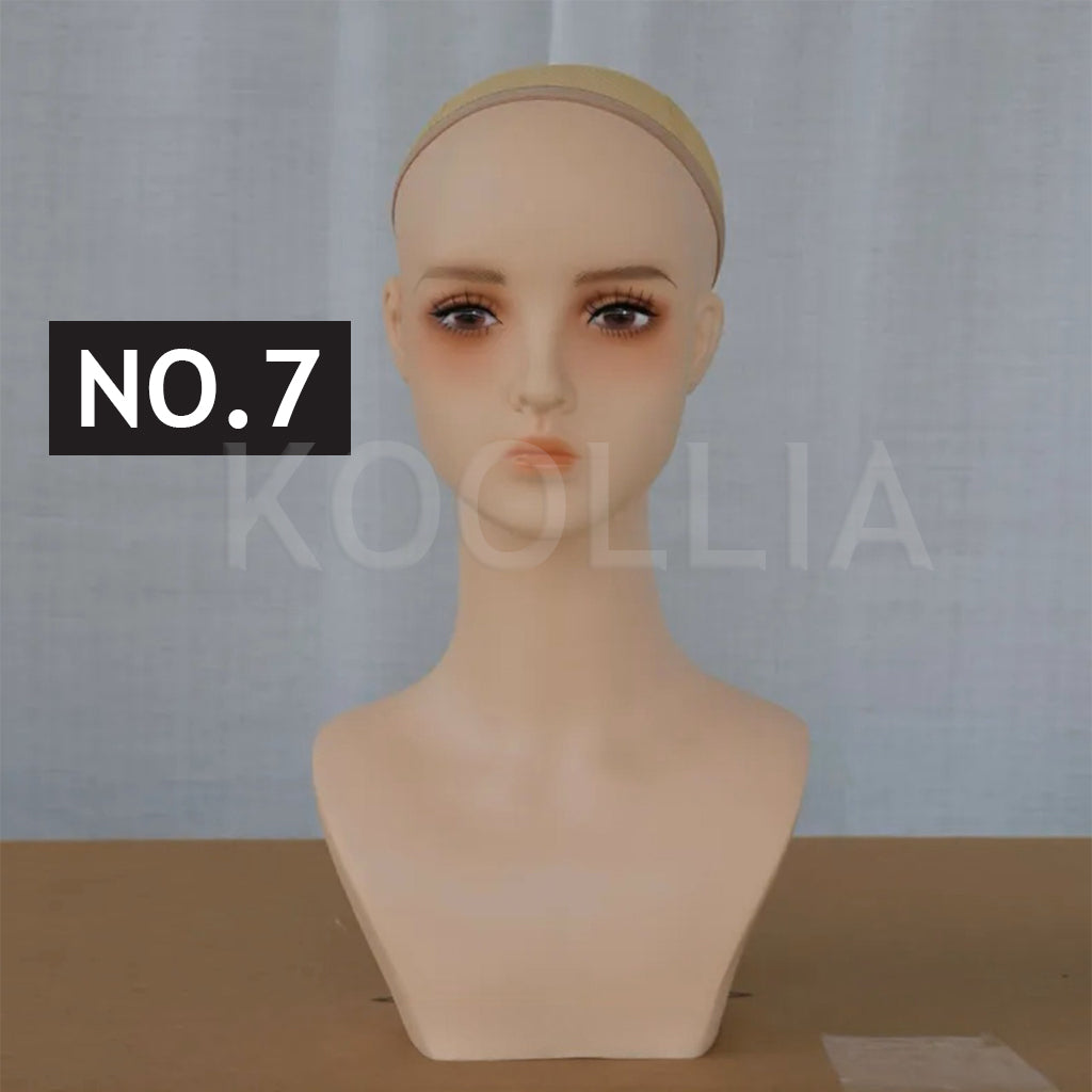Realistic PVC Mannequin Head – Insertable Practice Head for DIY Makeup & Hairstyling Pin Work Wig Stylist Tools