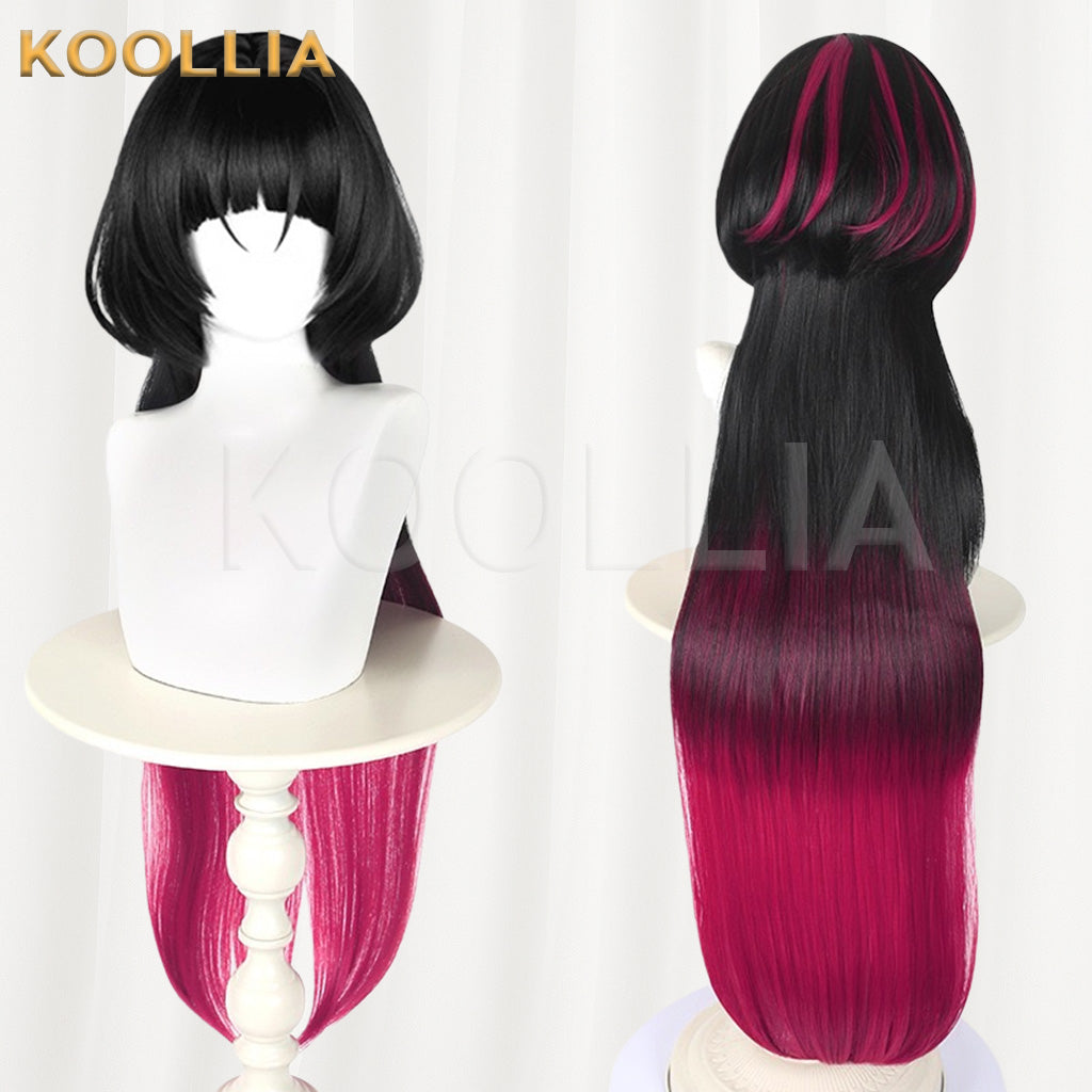 Zenless Zone Zero Jane Doe Long Black Red Hair Basic Wig