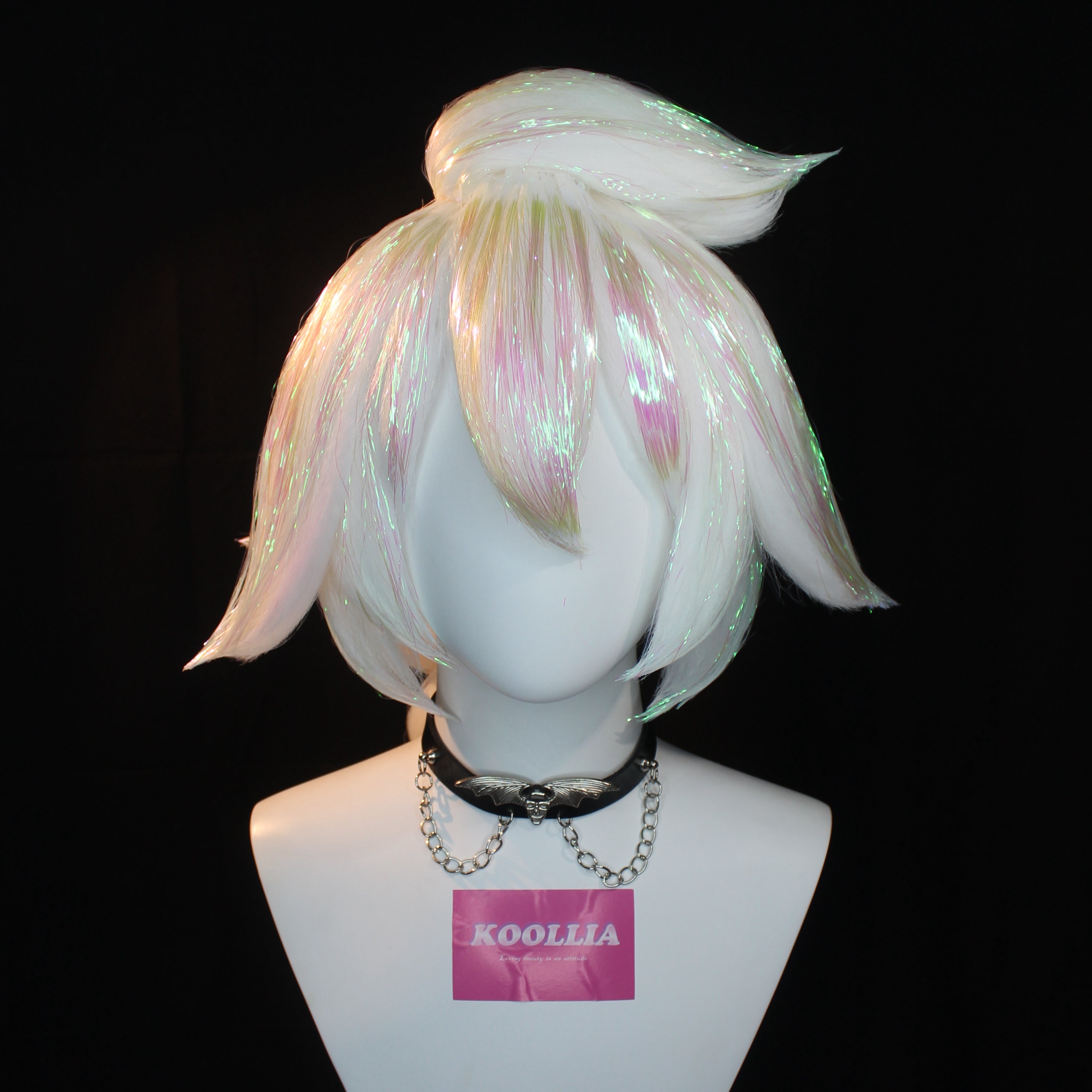 White Lily Cookie Commission Wig (With tinsel)
