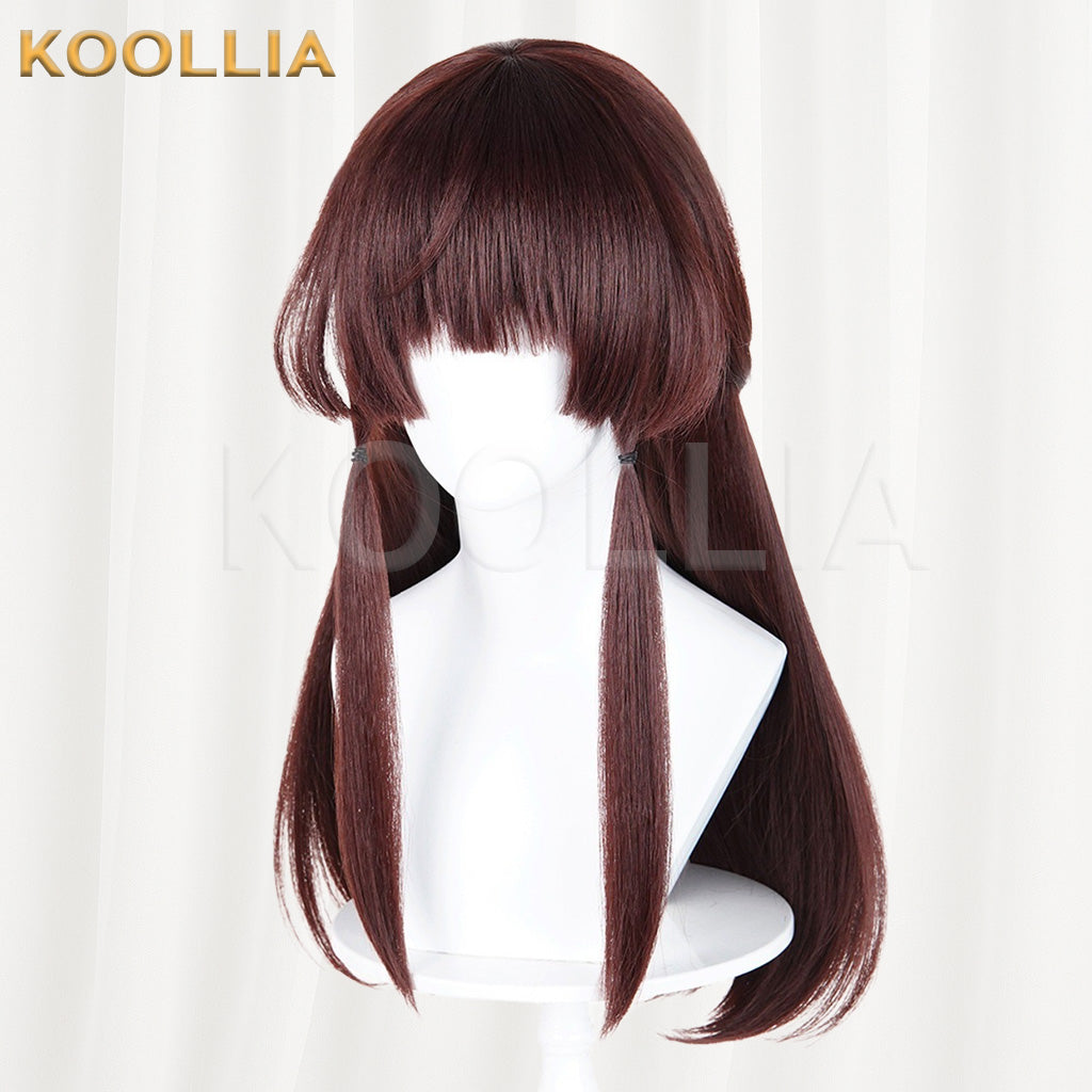 Touhou Project Hakurei Reimu Dark Reddish Brown Basic Wig