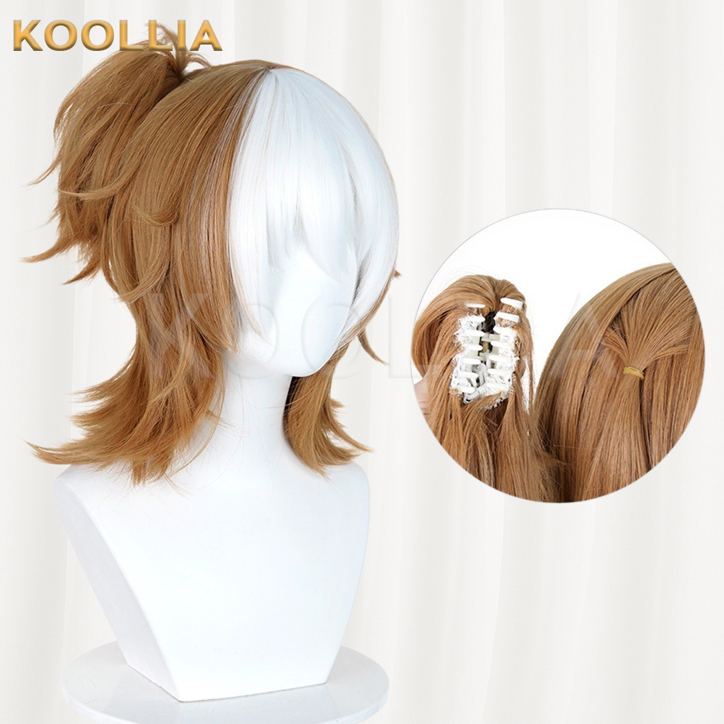 Identity V Prisoner White And Warm Brown Split Color Basic Wig