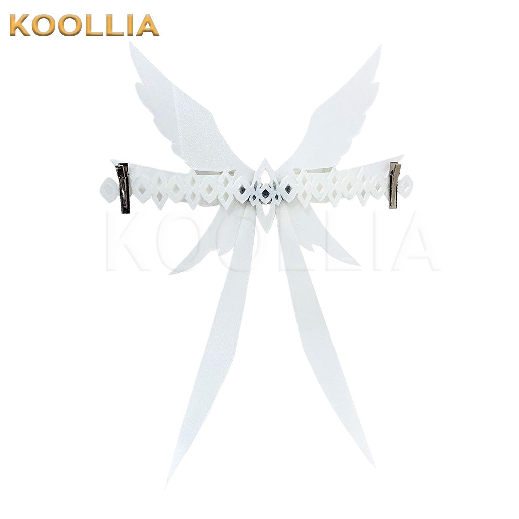 Genshin Impact Columbina White Wing Hair Ornament Cosplay Accessory