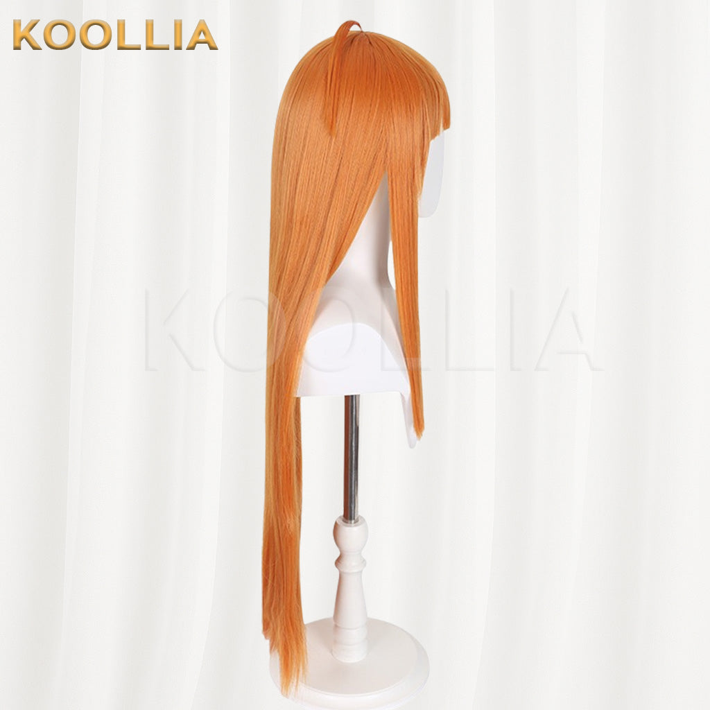 Persona5 Futaba Sakura Pure Orange Long Straight Basic Wig