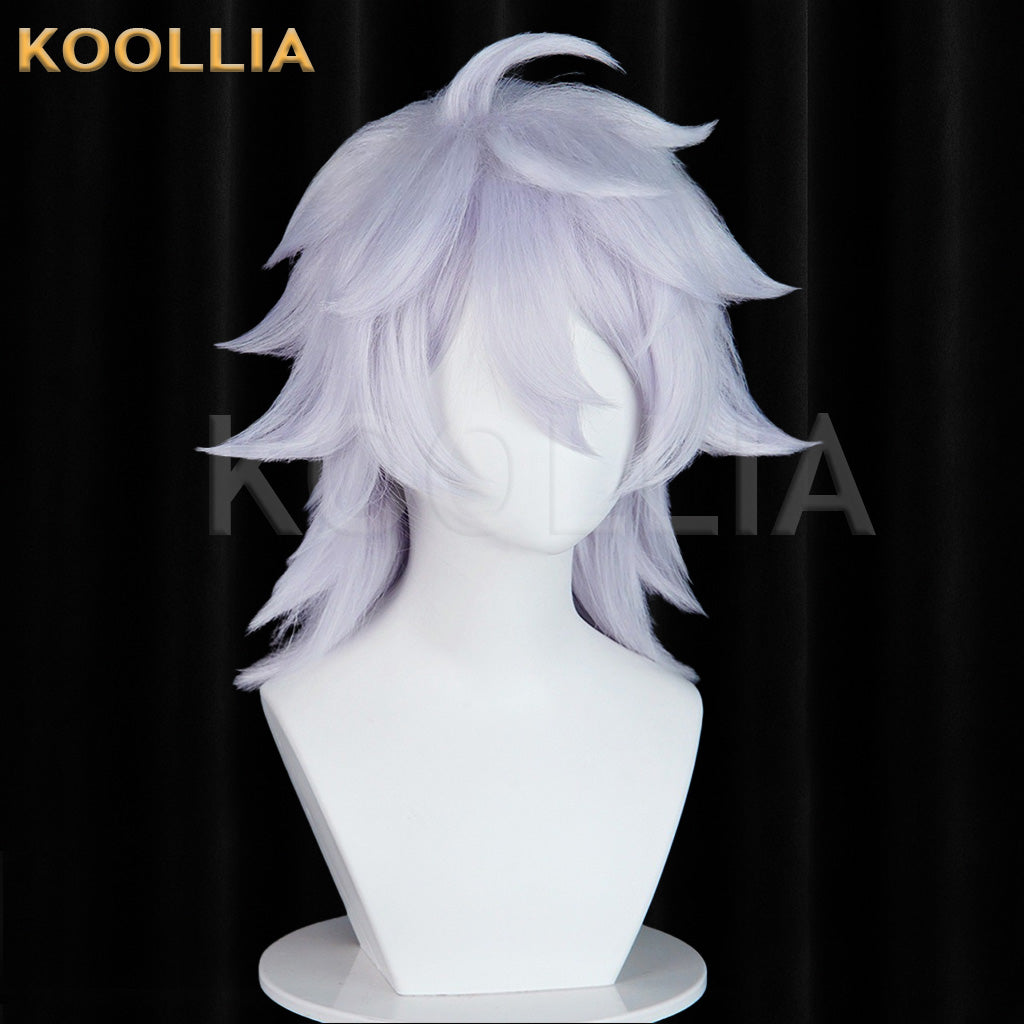 Roco Kingdom Enzo Mixed Silver Purple Flip-up Basic Wig