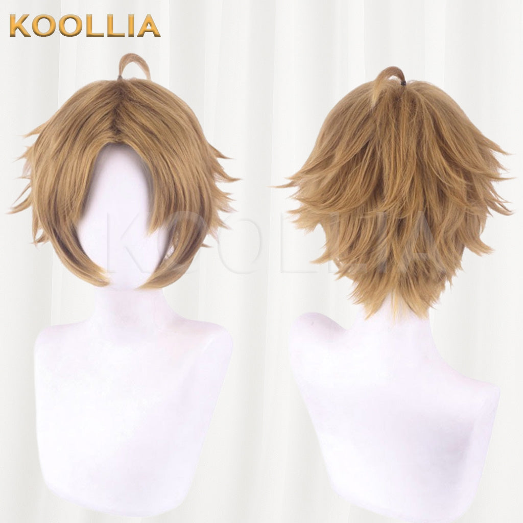 Mushoku Tensei Rudeus Greyrat Flaxen Brown Spiky Short Cosplay Basic Wig