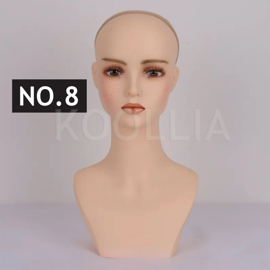 Realistic PVC Mannequin Head – Insertable Practice Head for DIY Makeup & Hairstyling Pin Work Wig Stylist Tools