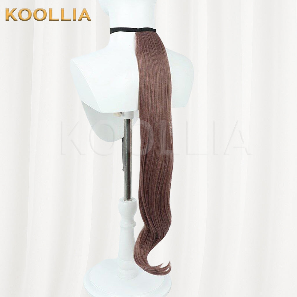 Uma Musume Tosen Jordan Brown White Highlight Wavy Long Basic Wig