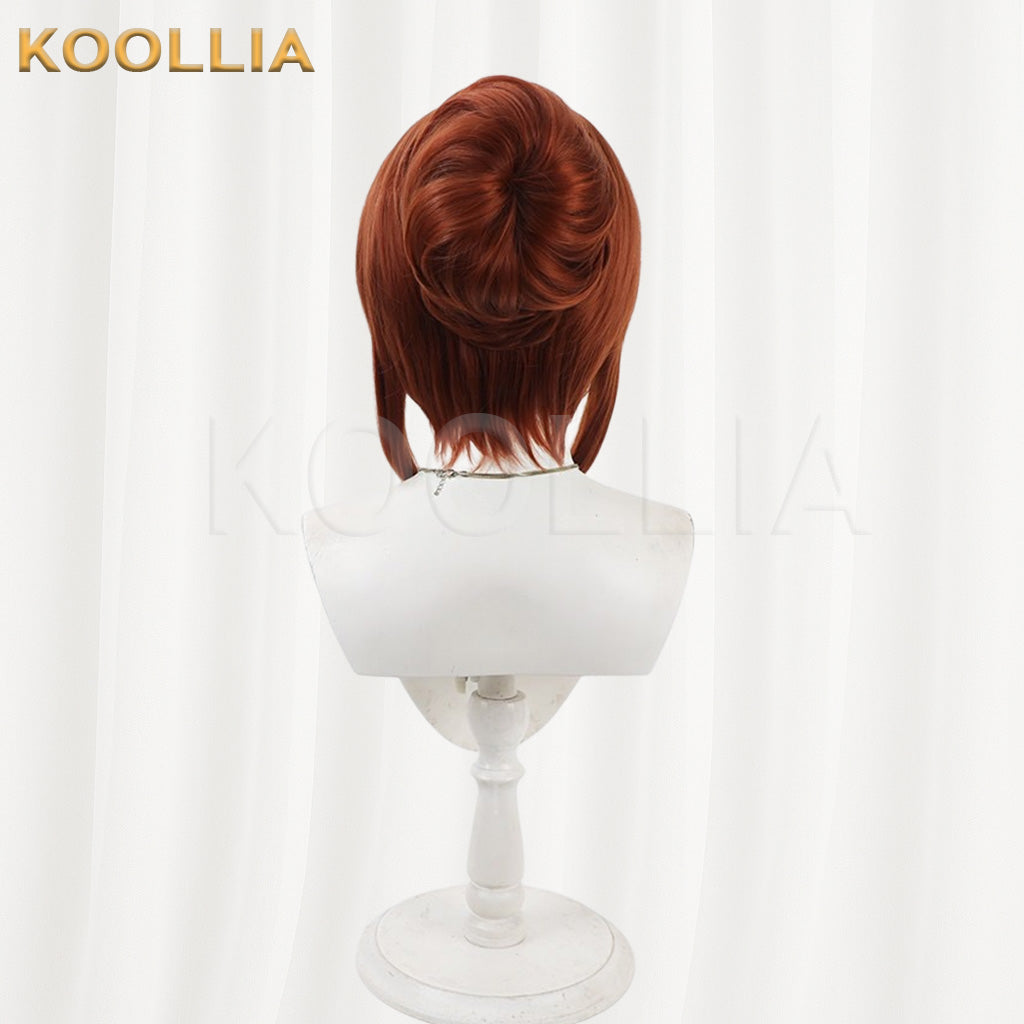 Uma Musume Pretty Derby Super Creek Red Brown Short Hair with Braid & Ears Basic Wig