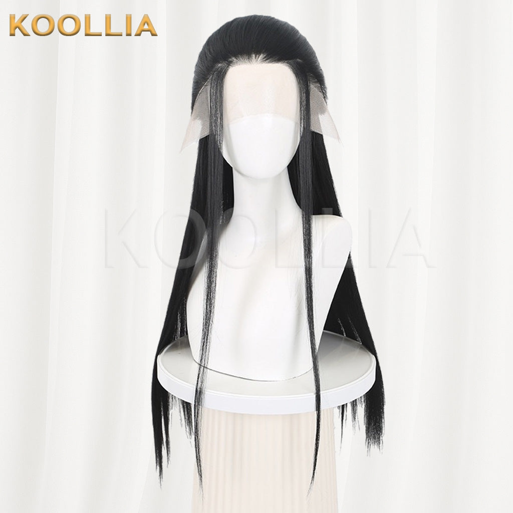 Ne Zha 2 Crane Boy Solid Black Basic Wig