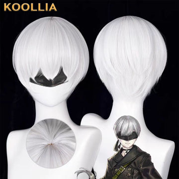 NieR:Automata 9S Short White Hair Basic Wig - KOOLLIA