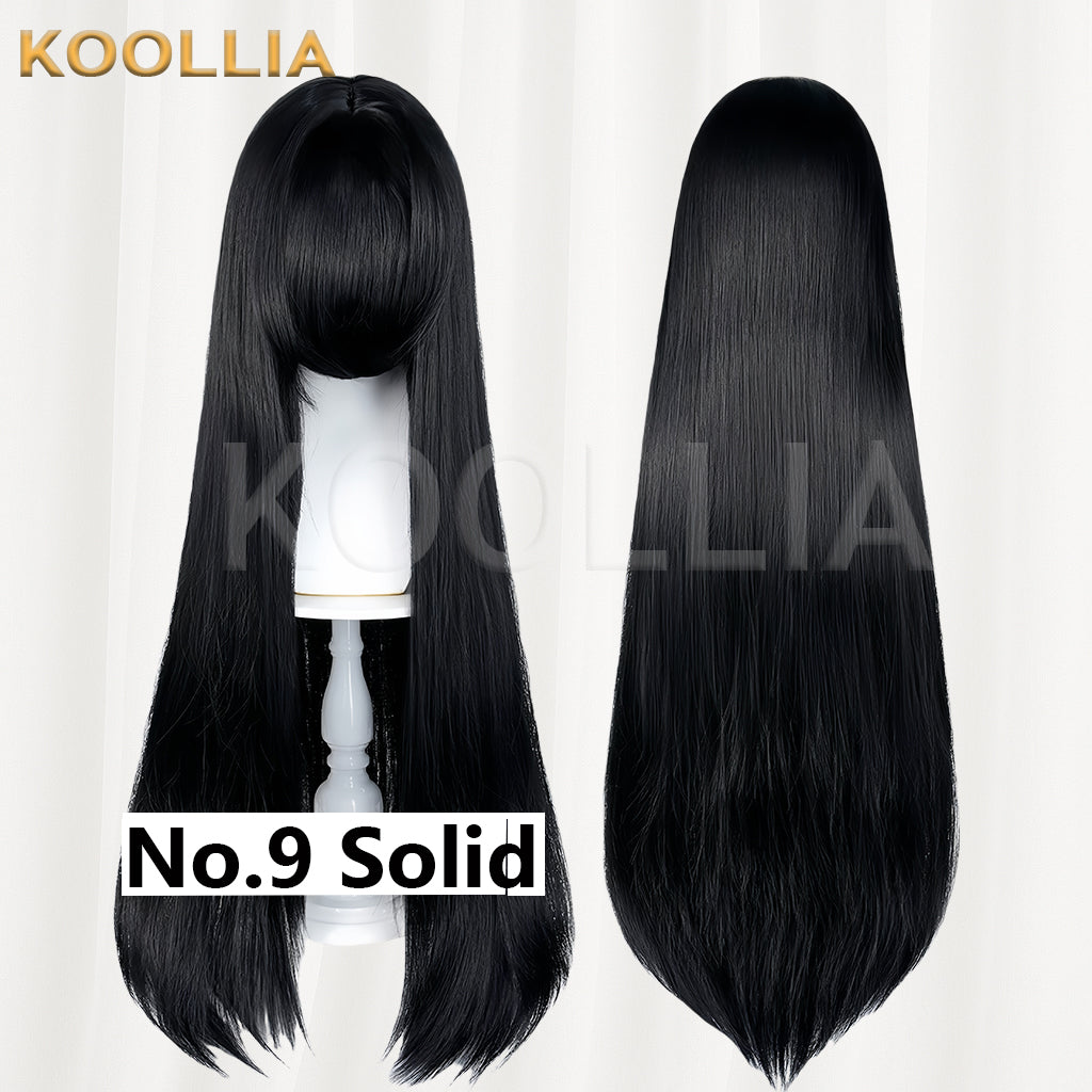 Thickened All-purpose 100cm High Temperature Root Boost Basic Wig with Scalp Top (Around 600g)