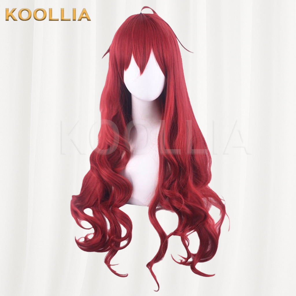 Mushoku Tensei Eris Boreas Greyrat Wine Red Long Wavy Cosplay Basic Wig