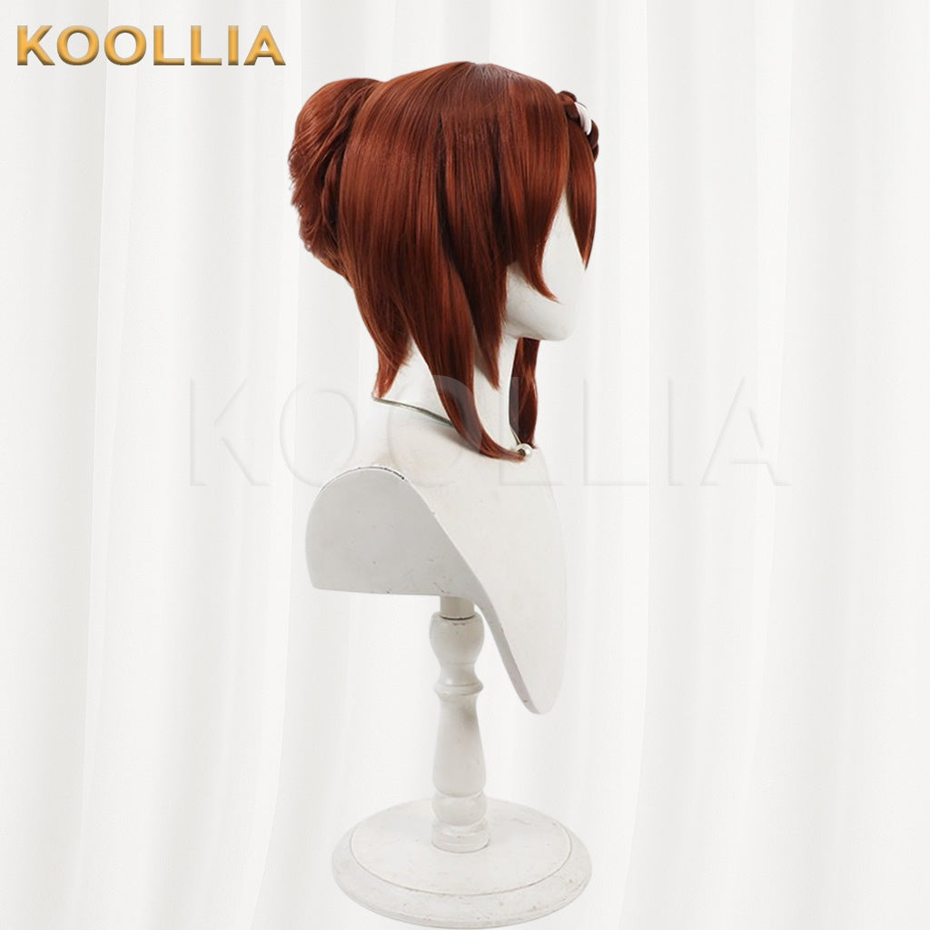 Uma Musume Pretty Derby Super Creek Red Brown Short Hair with Braid & Ears Basic Wig
