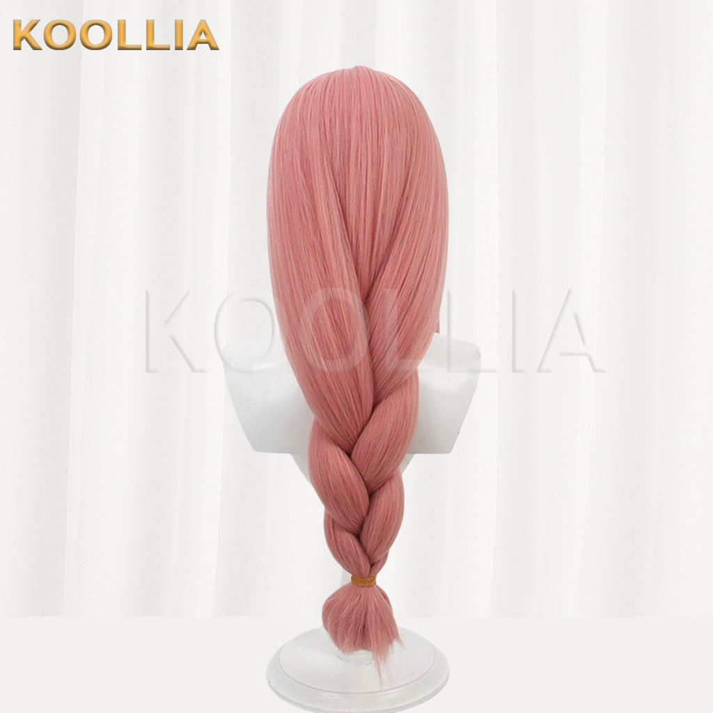 Zenless Zone Zero Tsukishiro Yanagi Light Pink Fluffy Single Braid Basic Wig