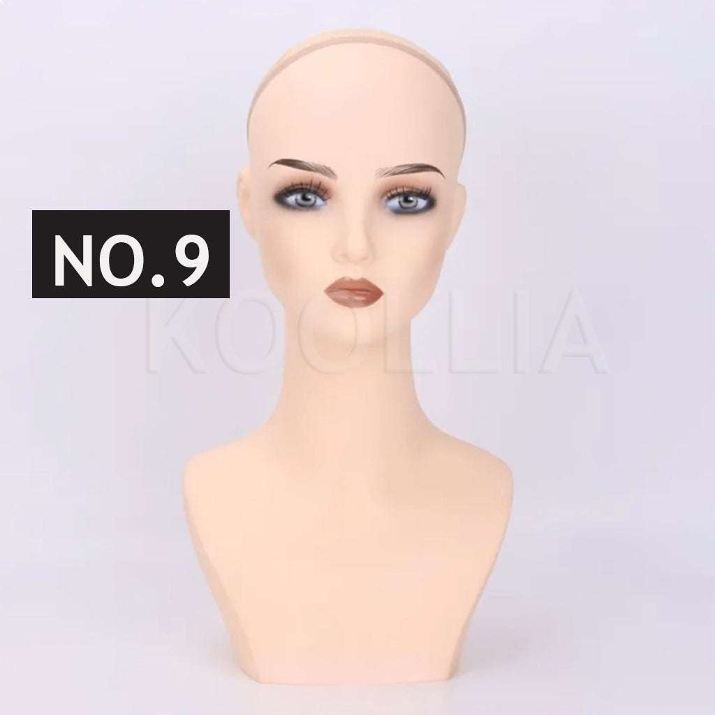 Realistic PVC Mannequin Head – Insertable Practice Head for DIY Makeup & Hairstyling Pin Work Wig Stylist Tools