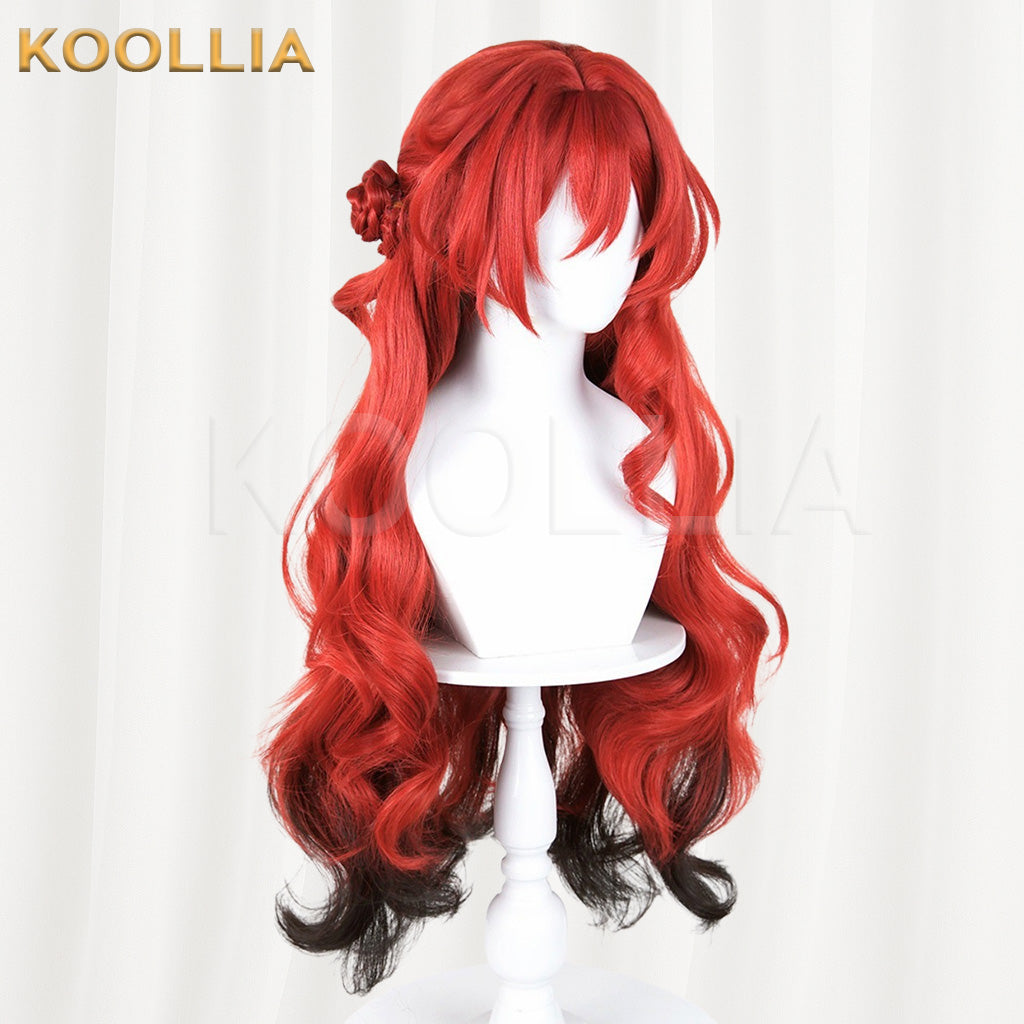 Honkai: Star Rail Himeko Red Gradient Black Basic Wig