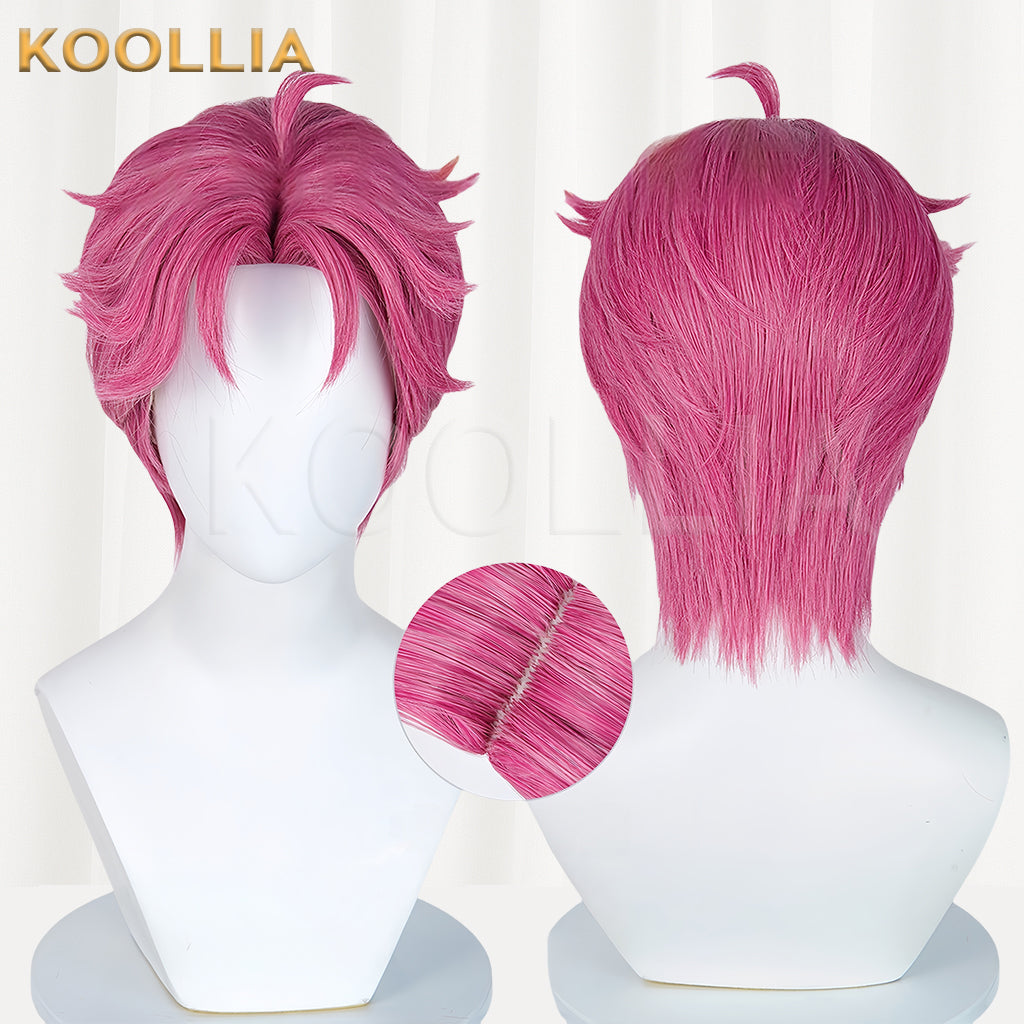 KPop Demon Hunters The Saja Boys Abby Short Red Hair Basic Wig