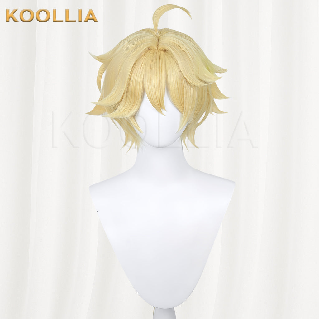 Geshin Impact Aether Long Golden Hair Basic Wig