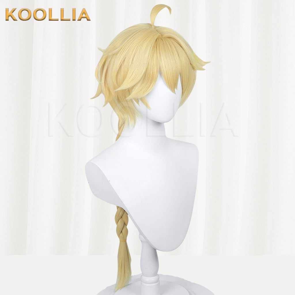 Geshin Impact Aether Long Golden Hair Basic Wig