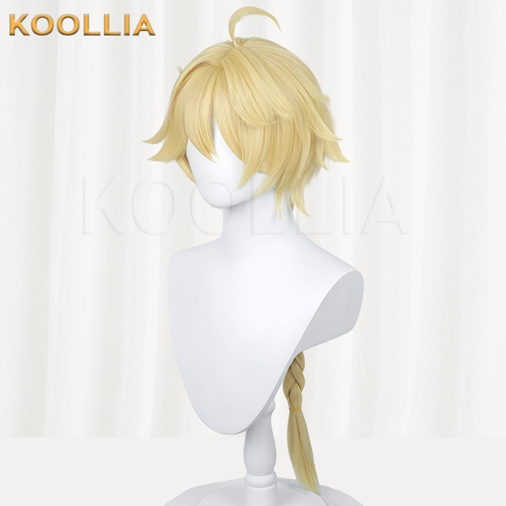 Geshin Impact Aether Long Golden Hair Basic Wig