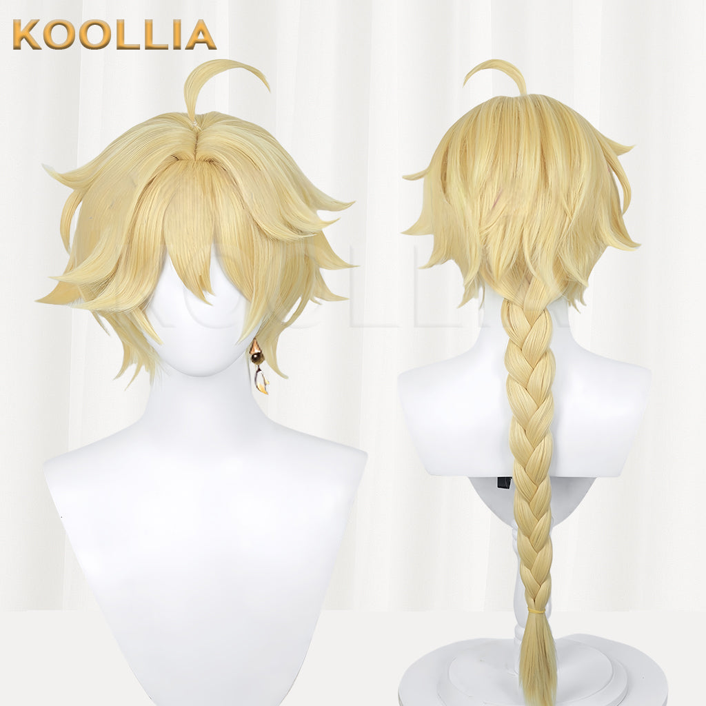 Geshin Impact Aether Long Golden Hair Basic Wig
