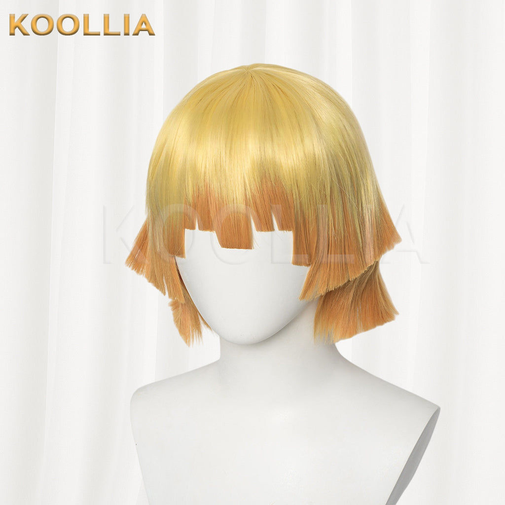 Demon Slayer Agatsuma Zenitsu Short Yellow Hair Basic Wig